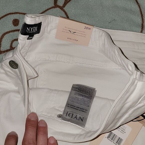 NYDJ Sheri Skinny Ankle Jeans Optic White NWT Plus Size 28 28W - Picture 3 of 10